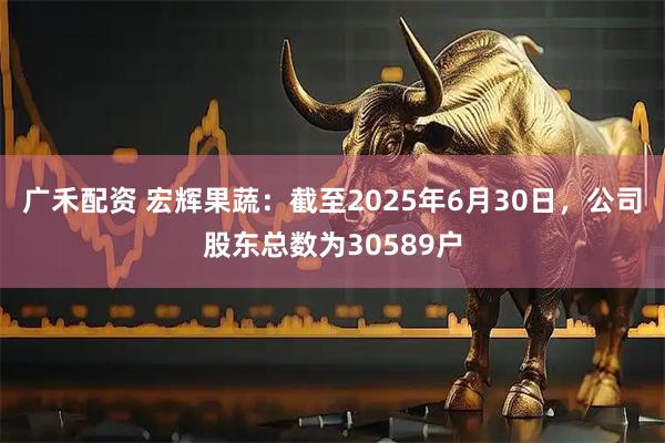广禾配资 宏辉果蔬：截至2025年6月30日，公司股东总数为30589户